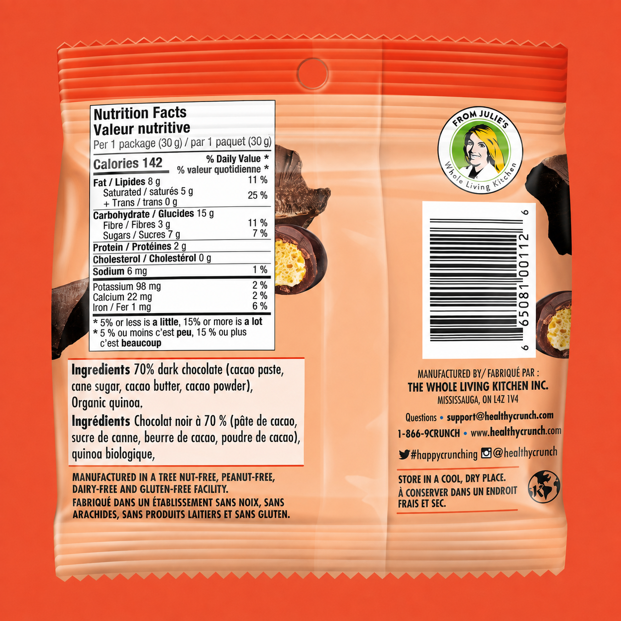 Organic Quinoa Dark Chocolate Superfoods Single Serve