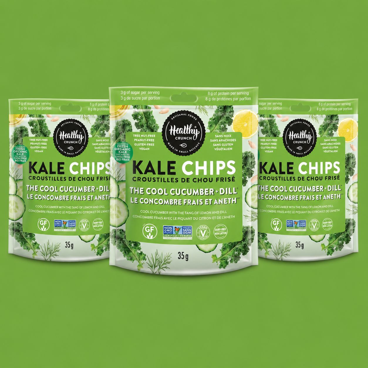 The Cool Cucumber + Dill Kale Chips