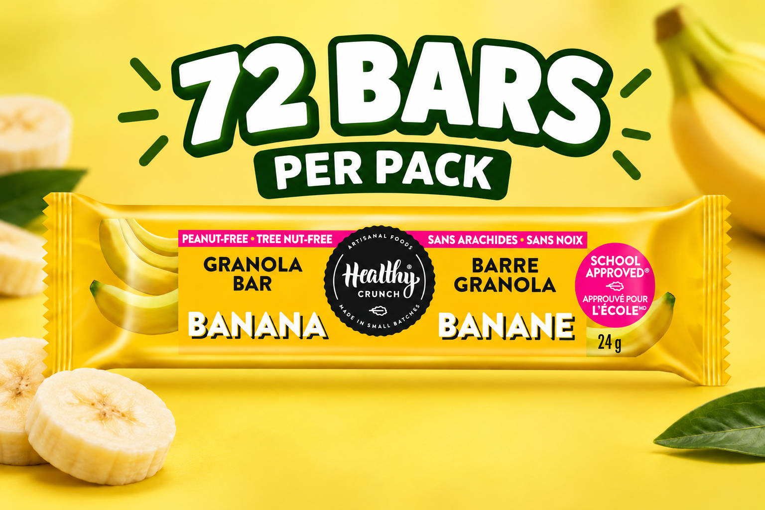Banana Granola Bars (Bulk 72 Bars Pack)