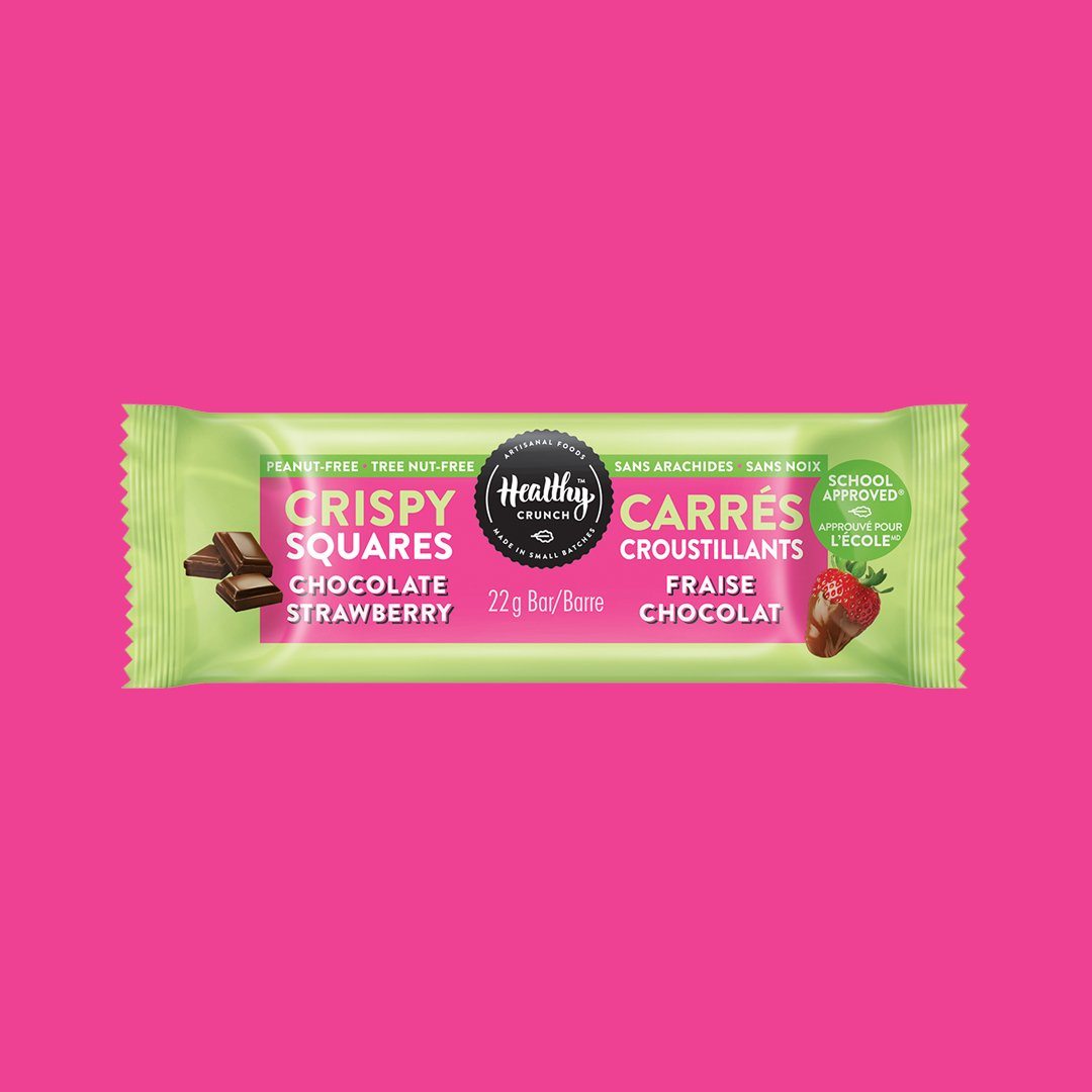 Chocolate Strawberry Crispy Squares